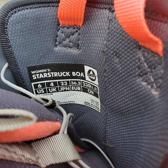 Burton Starstruck BOA lacing snowboard boots. Sz 6 - Picture 8 of 13